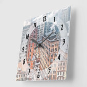 New York NY - Cluster of Skyscrapers c1900 Vierkante Klok (Hoek)