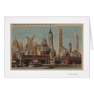 New York, NY - Downtown Skyline uit Staten