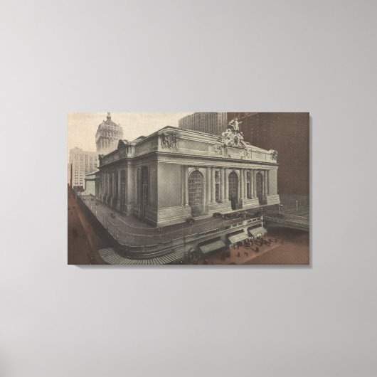 New York, NY - Grand Central Station Uitzicht Canvas Afdruk (Voorkant)