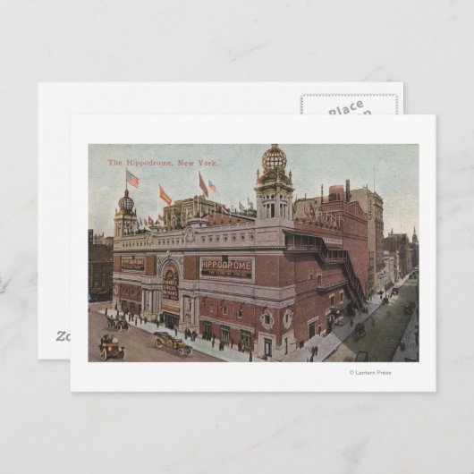 New York, NY - Het hippodrome Briefkaart (Voorkant / Achterkant)