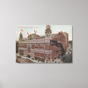 New York, NY - Het hippodrome Canvas Afdruk