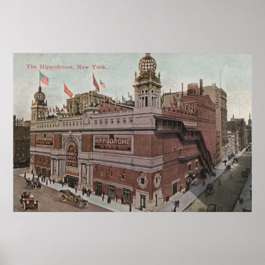 New York, NY - Het hippodrome Poster (Voorkant)