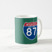 New York NY I-87 Interstate Highway Shield - Koffiemok (Voorkant rechts)