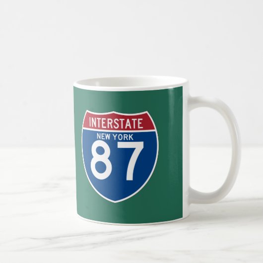 New York NY I-87 Interstate Highway Shield - Koffiemok (Rechts)
