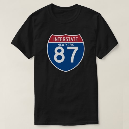 New York NY I-87 Interstate Highway Shield - T-shirt (Design voorkant)