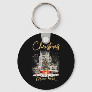 New York Ny Kerst Meisjesreis Matching Sleutelhanger