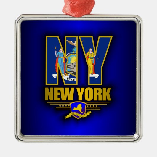 New York (NY) Metalen Ornament (Voorkant)