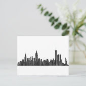 NEW YORK, NY SKYLINE PAINTBRUSH - BRIEFKAART (Staand voorkant)
