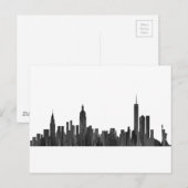 NEW YORK, NY SKYLINE PAINTBRUSH - BRIEFKAART (Voorkant / Achterkant)