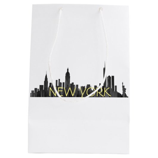 NEW YORK, NY SKYLINE PAINTBRUSH - MEDIUM CADEAUZAKJE (Achterkant)