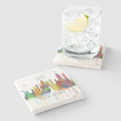 NEW YORK, NY SKYLINE - Stone Drink Onderzetter (Zijkant)