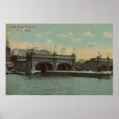 New York, NY - South Ferry Terminal Building Poster (Voorkant)