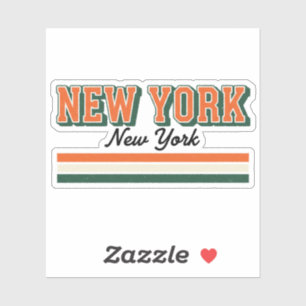 New York, NY Stad Strepen, new york, 70s, 80s, a Sticker