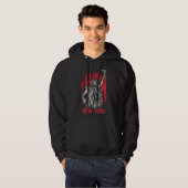 New York NY Statue of Liberty USA America Flag Hoodie (Voorkant volledig)