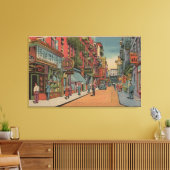 New York, NY - Uitzicht van Chinese winkels Canvas Afdruk (Insitu (Woonkamer))