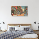 New York, NY - Uitzicht van Chinese winkels Canvas Afdruk (Insitu (Slaapkamer))