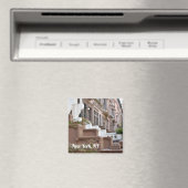 New York, NY Upper West Side Brownstone Foto Magneet (Insitu (Vaatwasser))