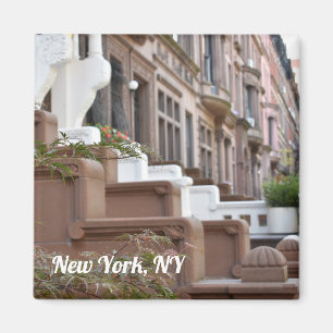 New York, NY Upper West Side Brownstone Foto Magneet