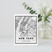 New York NY USA Travel City Map Briefkaart (Staand voorkant)