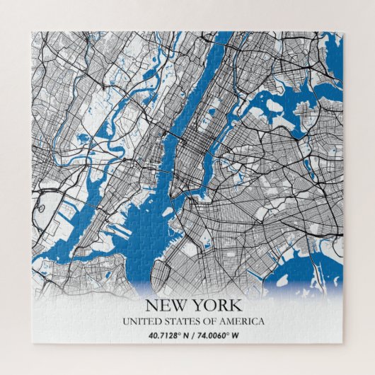 New York NY USA Travel City Map Legpuzzel (Verticaal)
