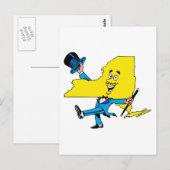 NEW YORK NY Vintage Travel Souvenir Briefkaart (Voorkant / Achterkant)