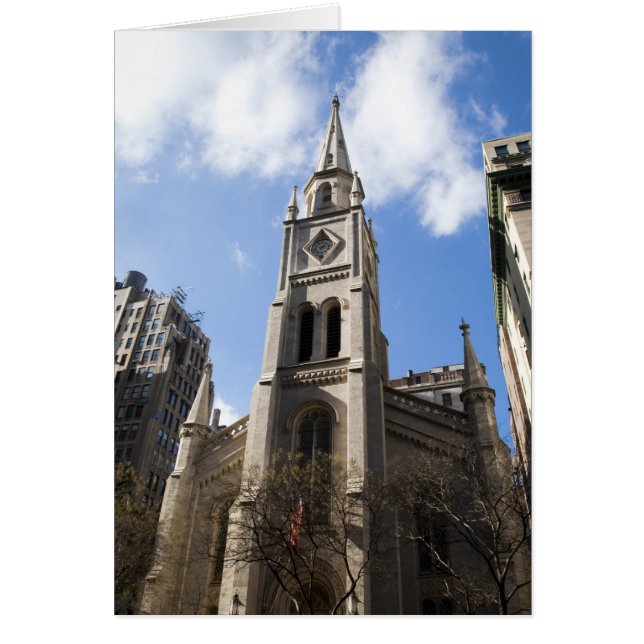 New York, NY, VS - De ingang van een (Voorkant)