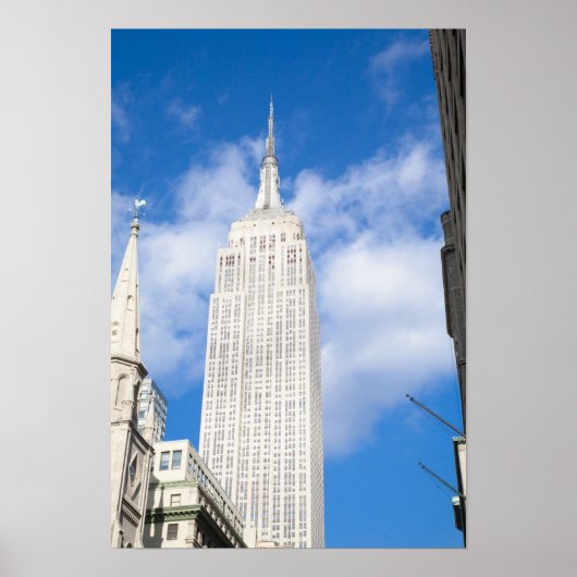 New York, NY, VS - een uitzicht van het centrum va Poster (Voorkant)