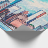 New York, NY, VS. Uitzichten op grote wolkenkrabbe Cadeaupapier (Hoek)