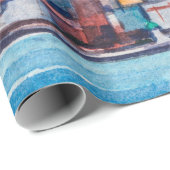 New York, NY, VS. Uitzichten op grote wolkenkrabbe Cadeaupapier (Rol Hoek)