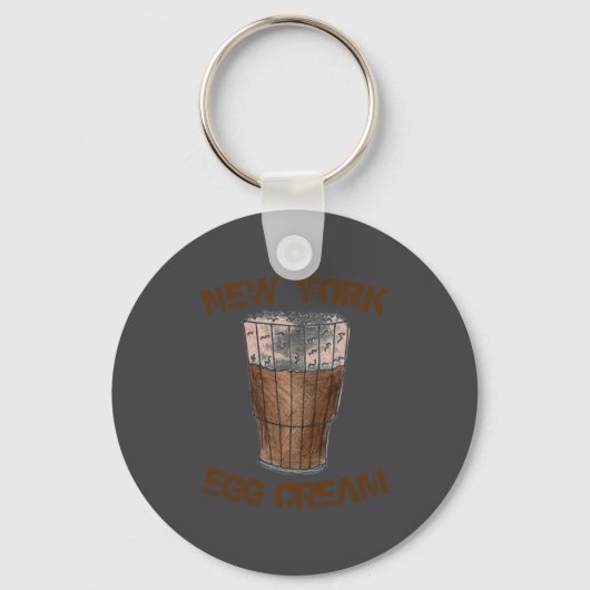 New York Nyc Clic Egg Cream Soda Fountain  Sleutelhanger (Voorkant)