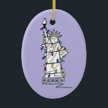 New York NYC Kerstmis Hanukkah Vrijheidsbeeld Keramisch Ornament<br><div class="desc">Het ornament is voorzien van een originele markeerteken van een klassiek NYC-landmerk, het Vrijheidsbeeld, "opgekleed" voor het vakantieseizoen. Ideaal voor het vieren van Kerstmis of Hanukkah! Deze afbeelding is ook beschikbaar op andere producten. Zie je niet wat je zoekt? Hulp nodig bij aanpassingen? Neem contact op met Rebecca om iets...</div>