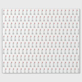 New York NYC KerstSkyscraper Santa Holiday Cadeaupapier (Vlak)