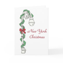 New York NYC Light Streetlight kerstfeestdag