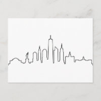 NEW YORK NYC Manhatten USA City Skyline Silhouette