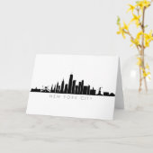 NEW YORK NYC Manhatten USA City Skyline Silhouette Kaart (Gele Bloem)