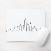 NEW YORK NYC Manhatten USA City Skyline Silhouette Muismat (Met muis)