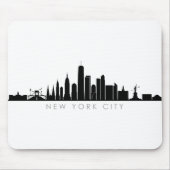 NEW YORK NYC Manhatten USA City Skyline Silhouette Muismat (Voorkant)