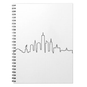 NEW YORK NYC Manhatten USA City Skyline Silhouette Notitieboek