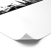 NEW YORK NYC Manhatten USA City Skyline Silhouette Poster (Hoek)