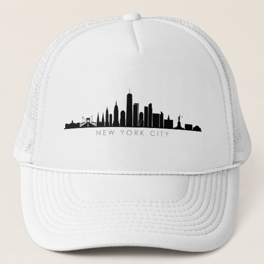 NEW YORK NYC Manhatten USA City Skyline Silhouette Trucker Pet (Voorkant)