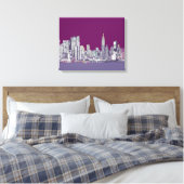 New York NYC paarse Canvas Afdruk (Insitu (Slaapkamer))