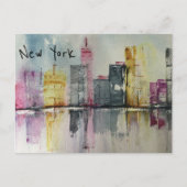 New York NYC Skyline Cityscape original artwork Briefkaart (Voorkant)