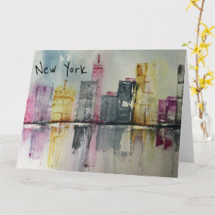 New York NYC Skyline Cityscape original artwork Kaart