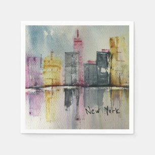 New York NYC Skyline Cityscape original artwork Servet