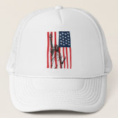 New York NYC Status of Liberty USA America Flag Trucker Pet (Voorkant)