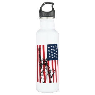 New York NYC Status of Liberty USA America Flag Waterfles
