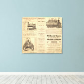 New York Oil Advertisements Canvas Afdruk (Insitu (Houten vloer))