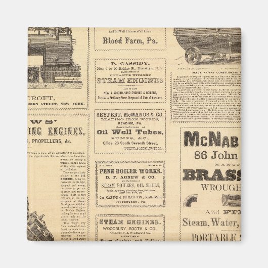 New York Oil Advertisements Magneet (Voorkant)