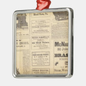 New York Oil Advertisements Metalen Ornament (Links)