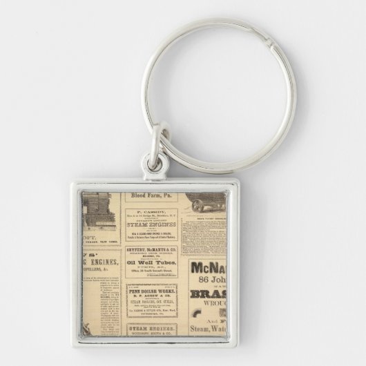 New York Oil Advertisements Sleutelhanger (Voorkant)